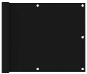 Paravento Da Balcone Nero 75x500 Cm İn Tessuto Oxford /