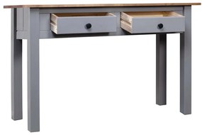 Tavolo consolle grigio 110x40x72 cm legno massello pino panama