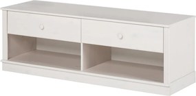 Mobile TV bianco in legno di pino 137x47 cm Anita - Støraa
