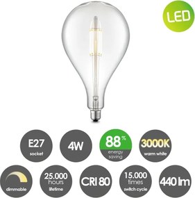 Lampadina LED dimmerabile VINTAGE EDISON E27/4W/230V 3000K