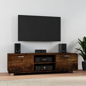 Mobile tv rovere fumo 140x40,5x35 cm in legno multistrato