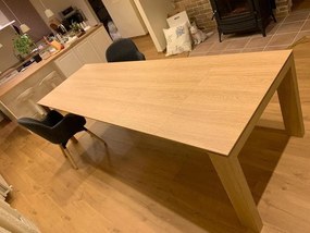 Tavolo  da pranzo moderno allungabile rovere naturale 160 x 90