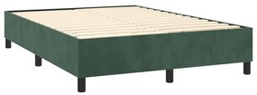 Giroletto a molle verde scuro 140x190 cm in velluto