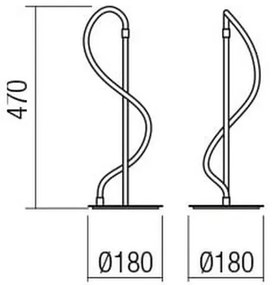 Redo 01-2529 - Lampada da tavolo LED dimmerabile CORRAL LED/12W/230V oro