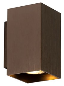 Applique moderna quadrata bronzo scuro 2 luci - Sandy