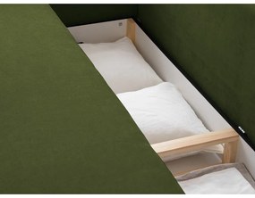 Divano verde allungabile con contenitore 231 cm Elen – Micadoni