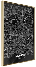 Poster City Map: Munich (Dark)