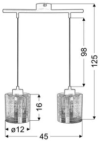Lampadario a sospensione con filo COX 2xE27/60W/230V oro