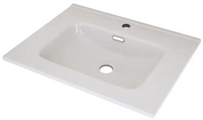 Lavabo d'appoggio rettangolare New L 61 x H 1.8 x P 46 cm in ceramica bianco