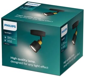 Philips - Faretto NIALL 1xGU10/5W/230V nero/ottone
