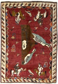 Gabbeh Tappeto persiano 150x210 Rosso (Iran) Annodato A Mano