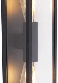 Applique da parete Industriale Nera 38 cm 2 luci IP44 - CHARLOIS