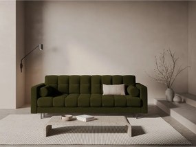 Divano verde allungabile/con contenitore con rivestimento in bouclé 222 cm Bali – Cosmopolitan Design