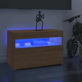 Mobili porta tv con led 2 pz rovere sonoma 60x35x40 cm