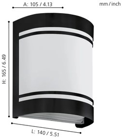 Eglo 99565 - Applique da esterno CERNO 1xE27/40W/230V IP44