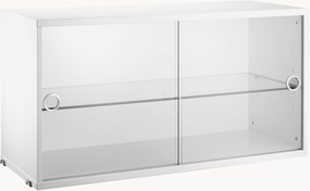 Vetrina con ante battenti in vetro String System, larg. 78 x prof. 30 cm