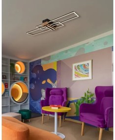 Globo 67208-40N - Plafoniera LED DAKARI LED/40W/230V 3000K 25x100 cm nero