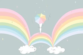 Carta da parati – Pioggia arcobaleno