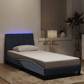 Giroletto Con Luci Led Grigio Scuro 90x190 Cm İn Velluto /