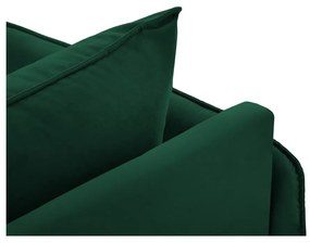 Poltrona lounge in velluto verde scuro (angolo sinistro) Vienna - Cosmopolitan Design