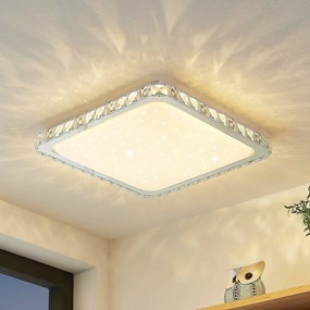 Plafoniera a LED Lorand Lindby, dimmerabile, Bianco / Opale, Soggiorno / Sala da pranzo, Metallo, Moderno, Plafoniera LED