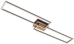 Plafoniera LED Frames nero IP20 cct da bianco caldo al bianco neutro, 4400 lumen BRILONER