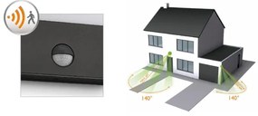 Philips 17274/93/16 - Illuminazione LED da esterno con sensore RACCOON 1xLED/3W IP44