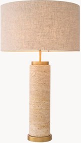 Lampada da tavolo grande in travertino Lxry