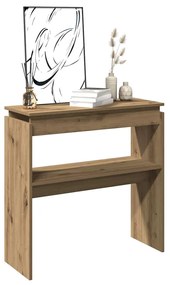 Tavolo Consolle Rovere Artigianale 102x30x80 Cm İn Truciolato /