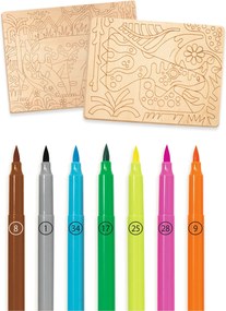 Gioco d'arte - disegno su legno - Dinosauri