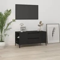 Mobile Porta TV Nero 102x44,5x50 cm in Legno Multistrato 819605