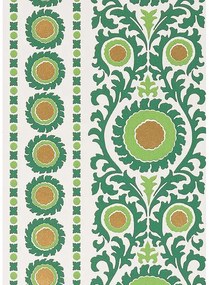 Osborne & Little Tapete Samrina - Fir/ Metallic Gold