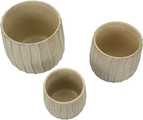 Cachepot Flake Set 3 Pz Cm 30,5X27-25X22,2-19,5X18