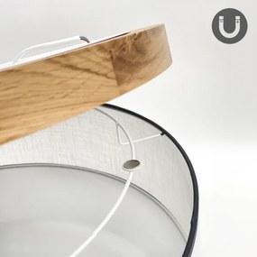 Brilagi - LED Plafoniera BELLADONNA 3xE27/15W/230V diametro 50 cm bianco/quercia