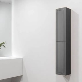 Colonna da bagno sospesa MAYA reversibile a 2 ante Grafite Opaco
