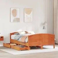 Letto senza Materasso Marrone Cera 120x200 cm in Legno di Pino 3301793