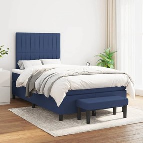Giroletto A Molle Con Materasso Blu 120x200 Cm İn Tessuto /