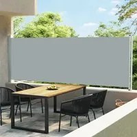 Tenda Laterale Retrattile per Patio 600x160 cm Grigia 313379