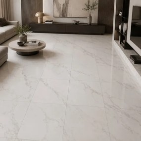 Piastrelle in LTV PVC autoadesive da pavimento parete Set 22 pz 2 mt2 30x30 effetto Marmo Bianco