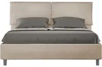 Letto Matrimoniale 160x190 cm con Rete e Contenitore Mados Sabbia