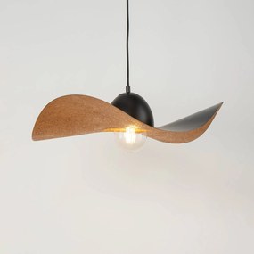SIGMA Lampada a sospensione Jil, paralume curvo, nero/rame