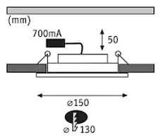 Paulmann 92693 - SET 3xLED/8W Lampada da incasso dimmerabile PREMIUM LINE 230