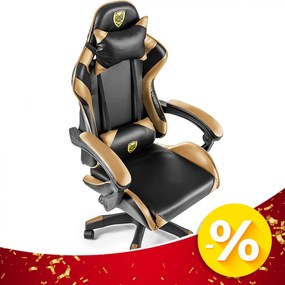 Elegante sedia da gioco con cuscino massaggiante in oro G265-GOLD