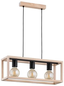 Lampadario a sospensione con filo PAKO 3xE27/15W/230V beige