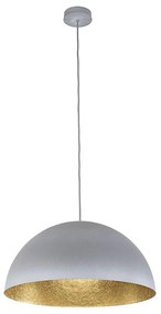 Lampadario a sospensione con filo SFERA 1xE27/60W/230V diametro 35 cm grigio/oro