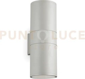 Gun applique esterno ip54 2 luci attacco e27 grigio