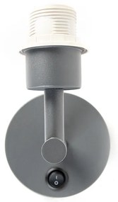 Applique moderna grigio scuro 1 luce con interruttore - Combi