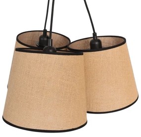 Duolla - Lampadario a sospensione con filo ROSSA 3xE27/15W/230V diametro 45 cm marrone/nero