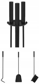 Utensili per caminetto in acciaio inox 4 pezzi