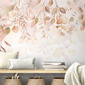Carta da parati – Tocco Delicato di Natura in Marrone